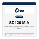PDQ SD126 MIA Grade 2 Passage Lever Latchset | ANSI F75 Commercial Cylindrical