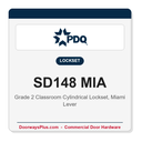 PDQ SD148 MIA Grade 2 Classroom Cylindrical Lockset – ANSI F84 | ADA Lever