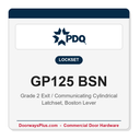 PDQ GP125 BSN Exit Latchset Lever Satin Chrome US26D | Grade 2 UL Fire Rated