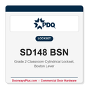 PDQ SD148 BSN Grade 2 Classroom Cylindrical Lockset – ANSI F84 | ADA Lever