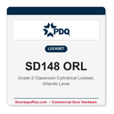 PDQ SD148 ORL Grade 2 Classroom Cylindrical Lockset – ANSI F84 | ADA Lever