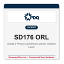 PDQ SD176 ORL Grade 2 Privacy Lever Cylindrical Lockset | ANSI F76 ADA