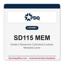 PDQ SD115 MEM Grade 2 Storeroom Cylindrical Lever Lockset | ANSI F86