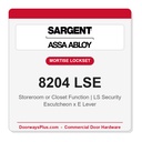 Sargent 8204 LSE Trim Storeroom or Closet Mortise Lockset | LA Keyway, Grade 1 Commercial
