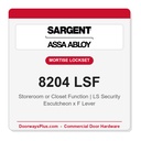 Sargent 8204 LSF Trim Storeroom or Closet Mortise Lockset | LA Keyway, Grade 1 Commercial