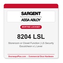 Sargent 8204 LSL Trim Storeroom or Closet Mortise Lockset | LA Keyway, Grade 1 Commercial
