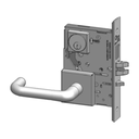 PDQ MR181 DJSR Square Rose Mortise Lockset -- Office Function, Grade 1, US32D Satin Stainless