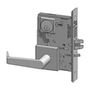 PDQ MR181 PJSR Square Rose Mortise Lockset -- Office Function, Grade 1, US32D Satin Stainless