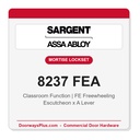 Sargent 8237 FEA Trim Classroom Mortise Lockset | LA Keyway, Grade 1 Commercial