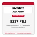 Sargent 8237 FEJ Trim Classroom Mortise Lockset | LA Keyway, Grade 1 Commercial