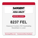 Sargent 8237 FEL Trim Classroom Mortise Lockset | LA Keyway, Grade 1 Commercial