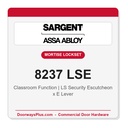 Sargent 8237 LSE Trim Classroom Mortise Lockset | LA Keyway, Grade 1 Commercial