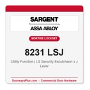 Sargent 8231 LSJ Trim Utility Mortise Lockset | LA Keyway, Grade 1 Commercial