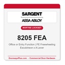 Sargent 8205 FEA Trim Office or Entry Mortise Lockset | LA Keyway, Grade 1 Commercial