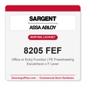 Sargent 8205 FEF Trim Office or Entry Mortise Lockset | LA Keyway, Grade 1 Commercial