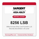 Sargent 8256 LSB Trim Office & Inner Entry Lock Mortise Lockset | LA Keyway, Grade 1 Commercial
