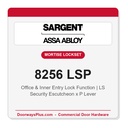 Sargent 8256 LSP Trim Office & Inner Entry Lock Mortise Lockset | LA Keyway, Grade 1 Commercial
