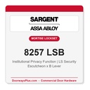 Sargent 8257 LSB Trim Institutional Privacy Mortise Lockset | LA Keyway, Grade 1 Commercial