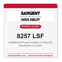 Sargent 8257 LSF Trim Institutional Privacy Mortise Lockset | LA Keyway, Grade 1 Commercial
