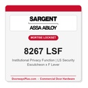 Sargent 8267 LSF Trim Institutional Privacy Mortise Lockset | LA Keyway, Grade 1 Commercial
