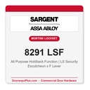 Sargent 8291 LSF Trim All Purpose Holdback Mortise Lockset | LA Keyway, Grade 1 Commercial