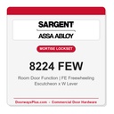 Sargent 8224 FEW Trim Room Door Mortise Lockset | LA Keyway, Grade 1 Commercial