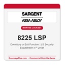 Sargent 8225 LSP Trim Dormitory or Exit Mortise Lockset | LA Keyway, Grade 1 Commercial
