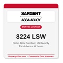Sargent 8224 LSW Trim Room Door Mortise Lockset | LA Keyway, Grade 1 Commercial