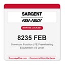 Sargent 8235 FEB Trim Storeroom Mortise Lockset | LA Keyway, Grade 1 Commercial