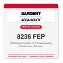 Sargent 8235 FEP Trim Storeroom Mortise Lockset | LA Keyway, Grade 1 Commercial
