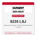 Sargent 8235 LSJ Trim Storeroom Mortise Lockset | LA Keyway, Grade 1 Commercial