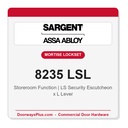 Sargent 8235 LSL Trim Storeroom Mortise Lockset | LA Keyway, Grade 1 Commercial