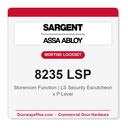Sargent 8235 LSP Trim Storeroom Mortise Lockset | LA Keyway, Grade 1 Commercial