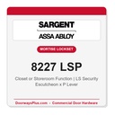 Sargent 8227 LSP Trim Closet or Storeroom Mortise Lockset | LA Keyway, Grade 1 Commercial