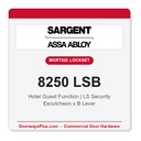 Sargent 8250 LSB Trim Hotel Guest Mortise Lockset | LA Keyway, Grade 1 Commercial