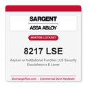 Sargent 8217 LSE Trim Asylum or Institutional Mortise Lockset | LA Keyway, Grade 1 Commercial