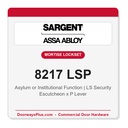 Sargent 8217 LSP Trim Asylum or Institutional Mortise Lockset | LA Keyway, Grade 1 Commercial