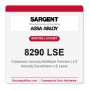 Sargent 8290 LSE Trim Classroom Security Holdback Mortise Lockset | LA Keyway, Grade 1 Commercial