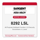 Sargent 8292 LSL Trim All Purpose Holdback Mortise Lockset | LA Keyway, Grade 1 Commercial