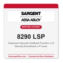 Sargent 8290 LSP Trim Classroom Security Holdback Mortise Lockset | LA Keyway, Grade 1 Commercial