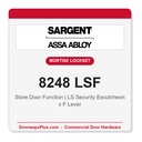 Sargent 8248 LSF Trim Store Door Mortise Lockset | LA Keyway, Grade 1 Commercial
