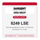 Sargent 8249 LSE Trim Security Deadbolt Mortise Lockset | LA Keyway, Grade 1 Commercial