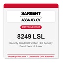 Sargent 8249 LSL Trim Security Deadbolt Mortise Lockset | LA Keyway, Grade 1 Commercial