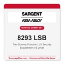 Sargent 8293 LSB Trim Mortise Single Dummy Trim | Grade 1 Commercial