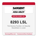 Sargent 8293 LSL Trim Mortise Single Dummy Trim | Grade 1 Commercial