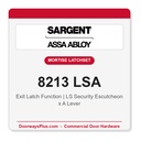 Sargent 8213 LSA Trim Exit Latch Mortise Latchset | Grade 1 Commercial