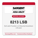 Sargent 8213 LSB Trim Exit Latch Mortise Latchset | Grade 1 Commercial