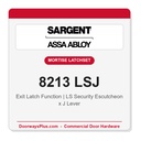 Sargent 8213 LSJ Trim Exit Latch Mortise Latchset | Grade 1 Commercial