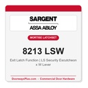 Sargent 8213 LSW Trim Exit Latch Mortise Latchset | Grade 1 Commercial
