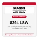 Sargent 8294 LSW Trim Mortise Double Dummy Trim | Grade 1 Commercial